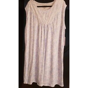 Elizabeth & Nicole Women’s Very Soft Sleepwear PJs Blue Floral Lace Size 2XL NWT